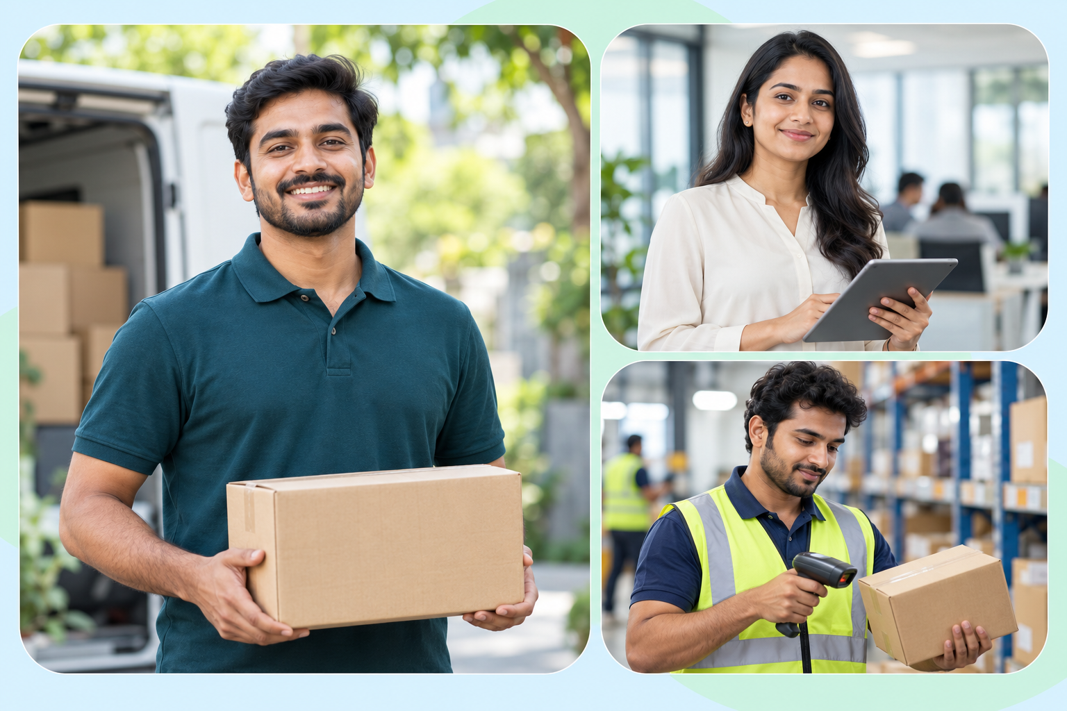 Delivery, recruitment and warehouse professionals